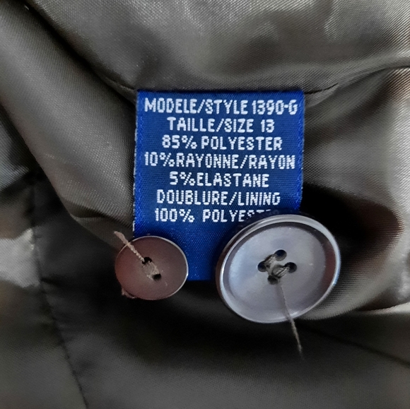 Vintage Reitmans Brown Tweed Blazer Jacket with Removable Fur Collar - Picture 9 of 9